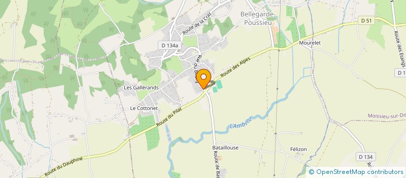 localisation de l'entreprise S.C.I. ROMA 38  BELLEGARDE-POUSSIEU