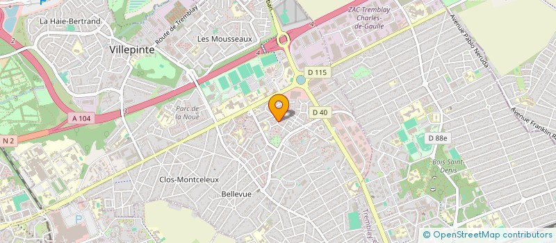 localisation de l'entreprise S.C.I SAAD & CO à VILLEPINTE