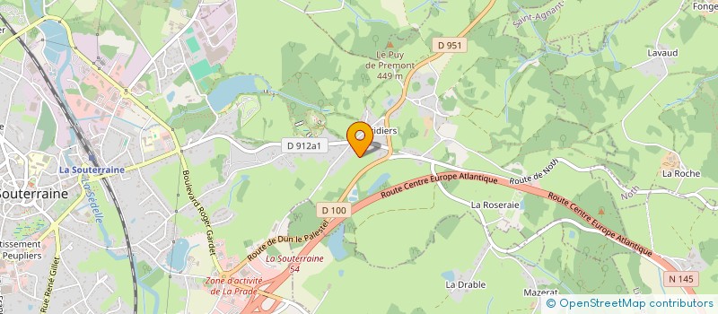 localisation de l'entreprise S.C.I. SAGNEMOUSSOUSE  LA SOUTERRAINE
