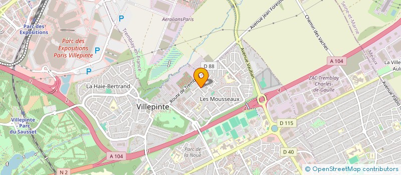 localisation de l'entreprise S.C.I. SAINT EXUPERY à VILLEPINTE