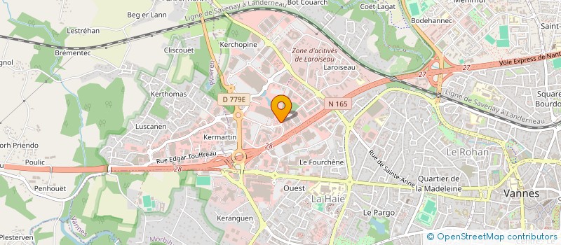 localisation de l'entreprise S.C.I. SAINT FIACRE à VANNES