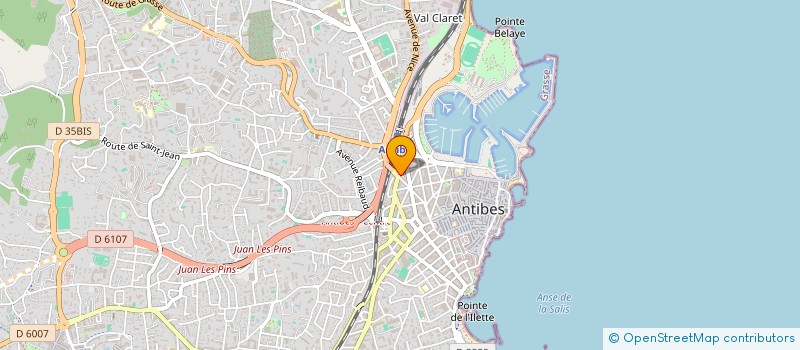 localisation de l'entreprise S.C.I SAJURY à ANTIBES