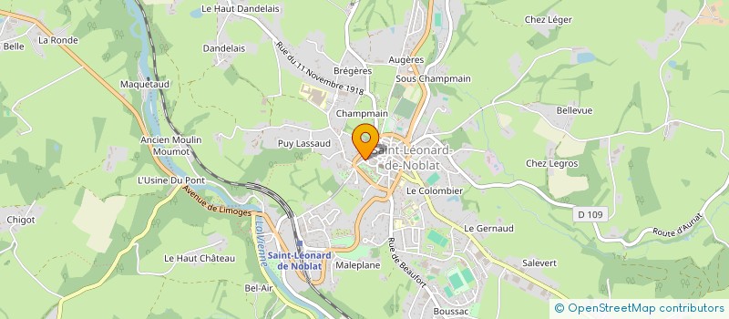 localisation de l'entreprise S.C.I SALEVERT à SAINT-LEONARD-DE-NOBLAT