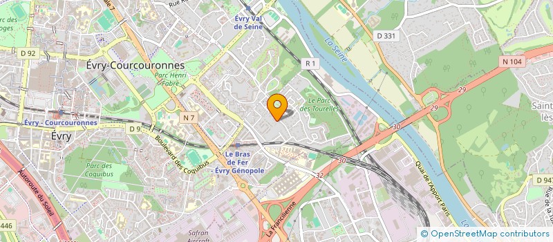 localisation de l'entreprise S.C.I. SBR à EVRY-COURCOURONNES