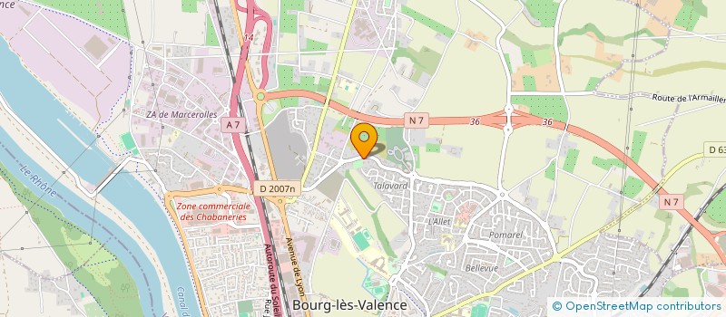 localisation de l'entreprise S.C.I. SESAME  BOURG-LES-VALENCE