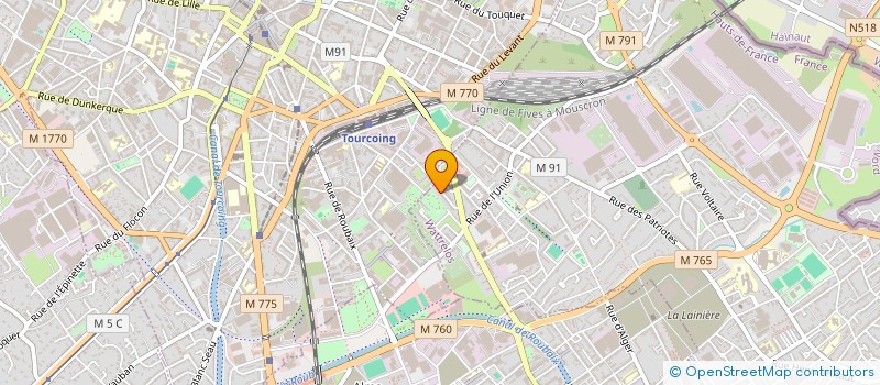 localisation de l'entreprise S.C.I. SMF  WATTRELOS