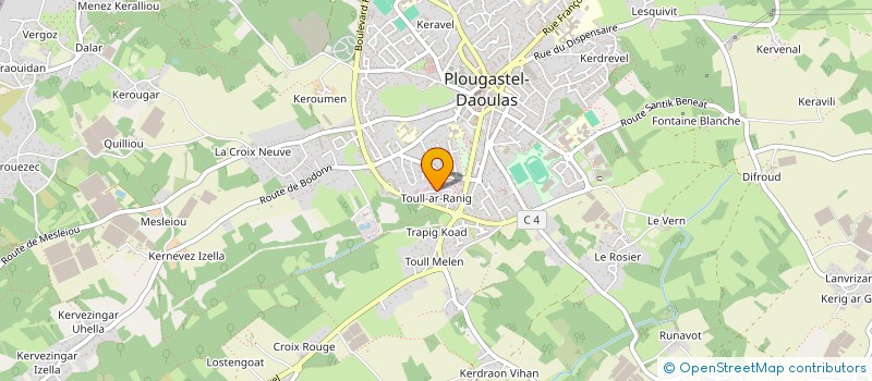 localisation de l'entreprise S.C.I. SODAREST  PLOUGASTEL-DAOULAS