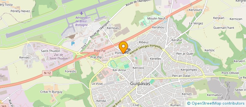 localisation de l'entreprise S.C.I. SOGUIMAP  GUIPAVAS