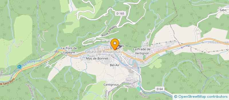 localisation de l'entreprise S.C.I. SOMACLA  LABASTIDE-ROUAIROUX