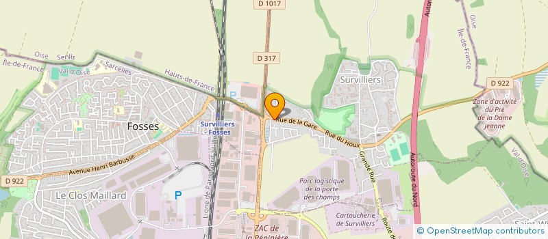 localisation de l'entreprise S.C.I STN  SURVILLIERS