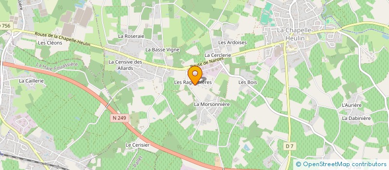 localisation de l'entreprise S.C.I. T.L.BAT  LA CHAPELLE-HEULIN