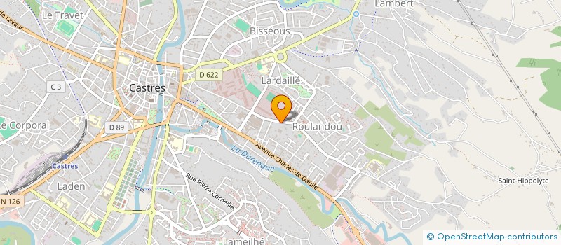 localisation de l'entreprise S.C.I. THICA  CASTRES