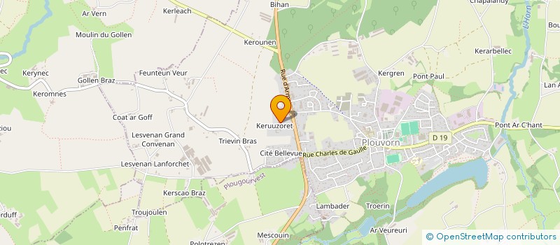 localisation de l'entreprise S.C.I. TRIEVIN  PLOUVORN