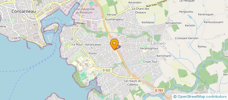 localisation de l'entreprise S.C.I TRISKELL  CONCARNEAU