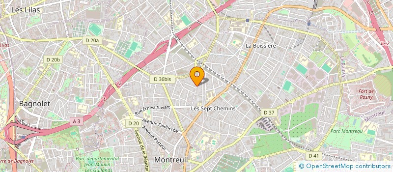 localisation de l'entreprise S.C.I. TUBALCAIN à MONTREUIL