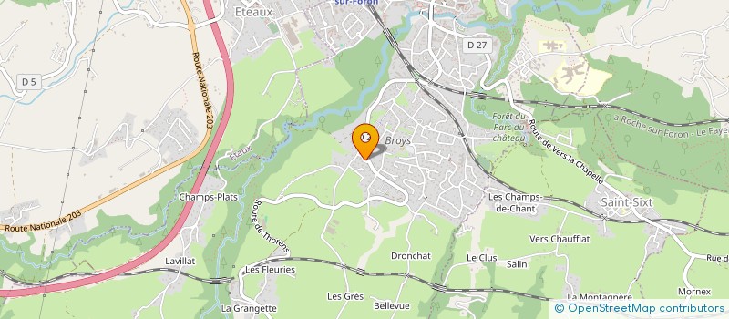 localisation de l'entreprise S.C.I. V CORPORATION  LA ROCHE-SUR-FORON