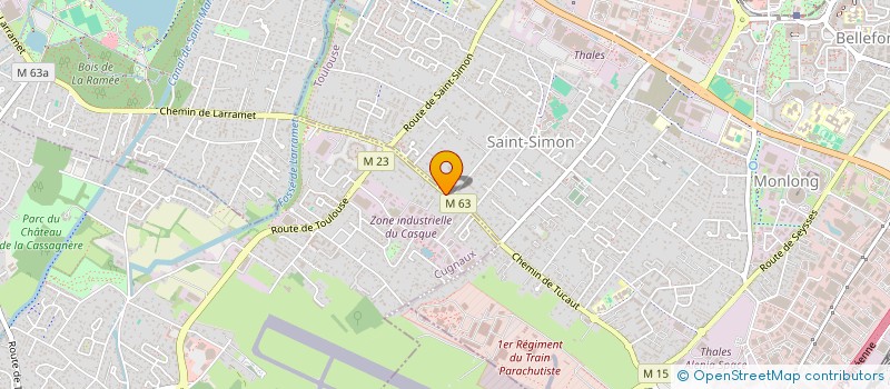 localisation de l'entreprise S.C.I. V&V-CUGNAUX  CUGNAUX