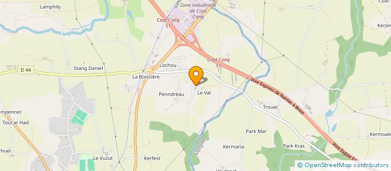 localisation de l'entreprise S.C.I. VAL-BREST  CONCARNEAU