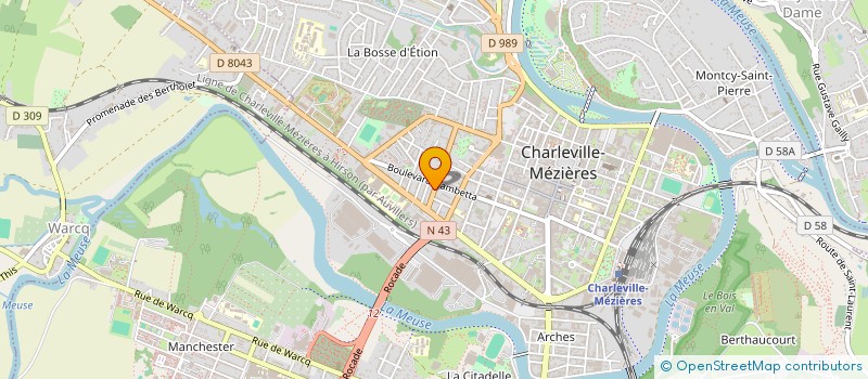 localisation de l'entreprise S.C.I. VESTA à CHARLEVILLE-MEZIERES