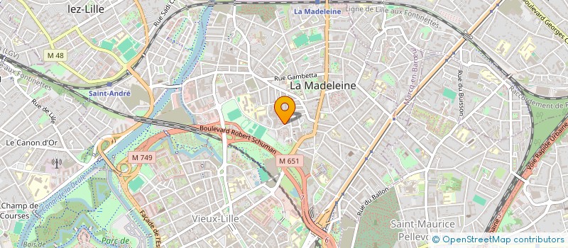 localisation de l'entreprise S.C.I. VSB à LA MADELEINE