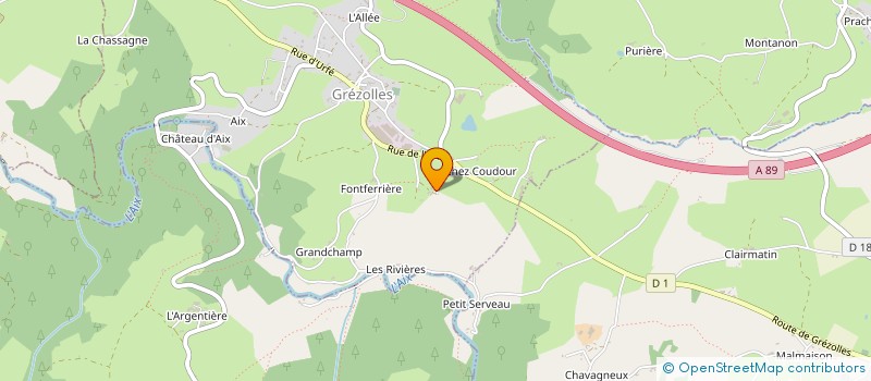 localisation de l'entreprise S.C.I. W.R.L.  GREZOLLES