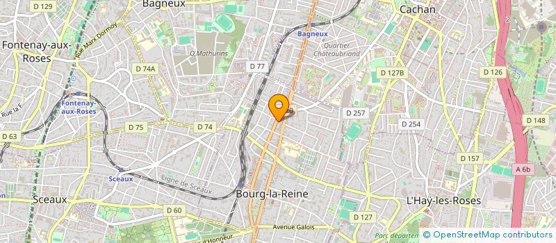 localisation de l'entreprise S.C.I. WOOROOD à BOURG-LA-REINE