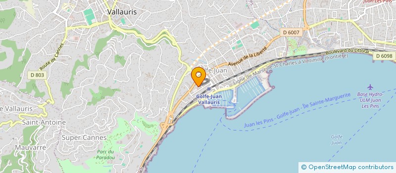 localisation de l'entreprise S.C.I. YASELIO à VALLAURIS