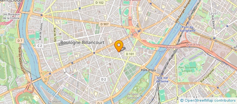 localisation de l'entreprise S.C.I. ZAGROS à BOULOGNE-BILLANCOURT