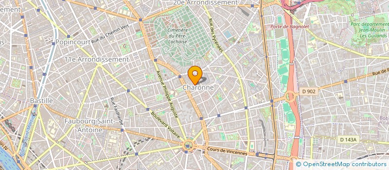 localisation de l'entreprise S.C. IMM 46 50 RUE PLANCHAT 75020PARIS  PARIS