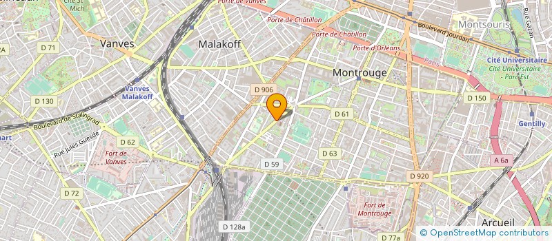 localisation de l'entreprise S.C. IMM. DU 100 AV. JEAN JAURES MONTROU  MONTROUGE