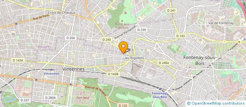 localisation de l'entreprise S.C. IMMO 14 RUE MASSENET 94    FONTENAY à FONTENAY-SOUS-BOIS