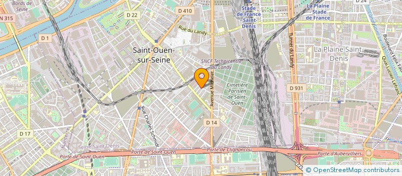 localisation de l'entreprise S.C. IMMOB. 2-4 RUE EUGENE LEGRAND à SAINT-OUEN-SUR-SEINE