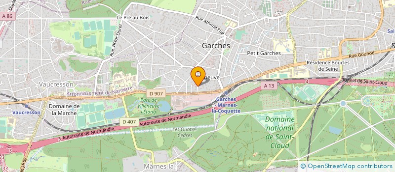 localisation de l'entreprise S.C. IMMOBILIERE DE GESTION REP PAR MME à GARCHES