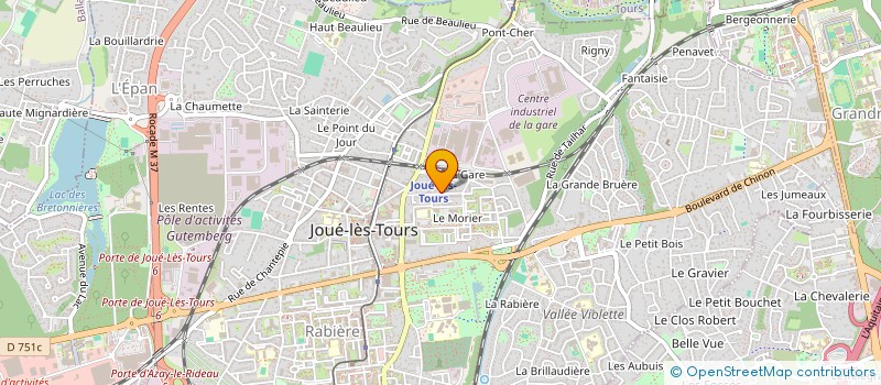 localisation de l'entreprise S.C.L.  JOUE-LES-TOURS