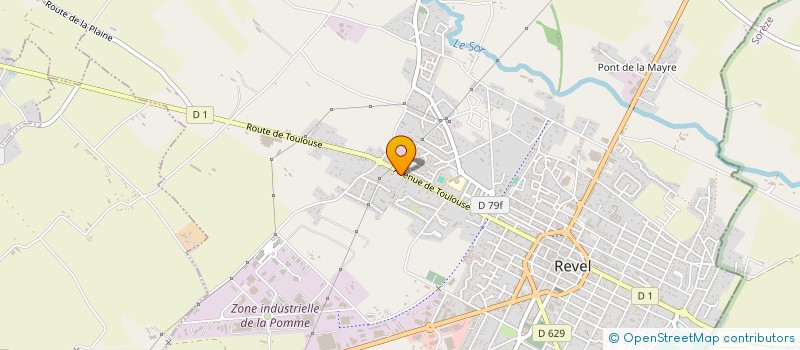 localisation de l'entreprise S.C.M.  REVEL