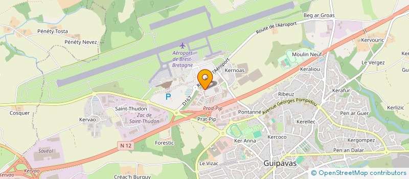 localisation de l'entreprise S.C.M. AEROPOLE DENTAIRE  GUIPAVAS