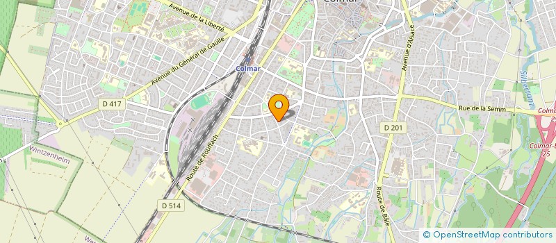 localisation de l'entreprise S.C.M. BAUR ET RIETSCH  COLMAR