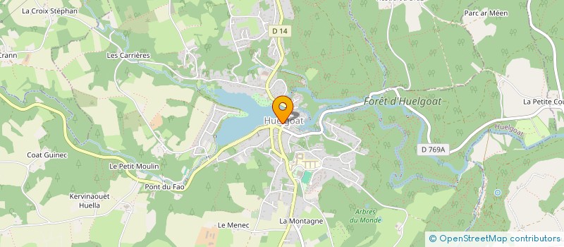 localisation de l'entreprise S.C.M. CABINET INFIRMIER DE LA PLACE  HUELGOAT