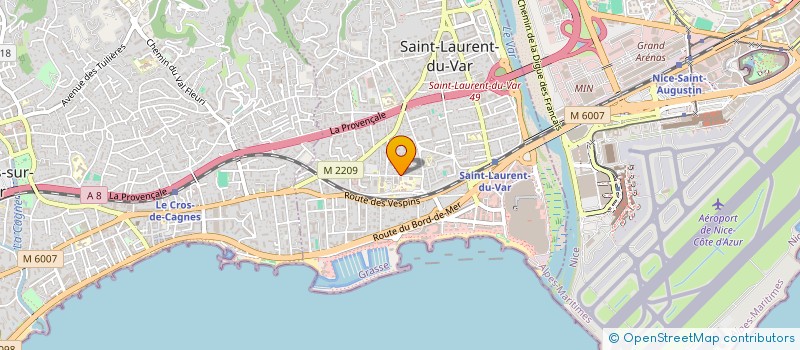 localisation de l'entreprise S.C.M. DES DOCTEURS EUGENE, MORAND, ROSENBERG, GOLLENTZ  SAINT-LAURENT-DU-VAR