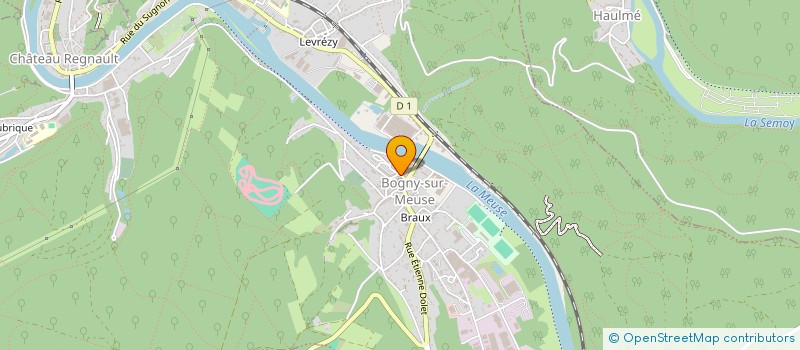 localisation de l'entreprise S.C.M. DES KINESITHERAPEUTES DU BORD DE MEUSE  BOGNY-SUR-MEUSE