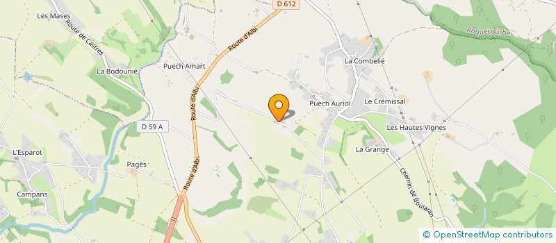 localisation de l'entreprise S.C. - M. ET A. VALLET à CASTRES