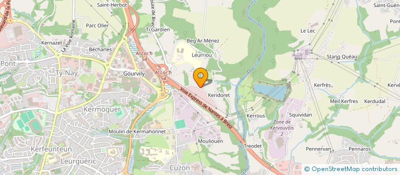 localisation de l'entreprise S.C.M. GROUPE OPHTALMOLOGIQUE DE L'ODET à QUIMPER