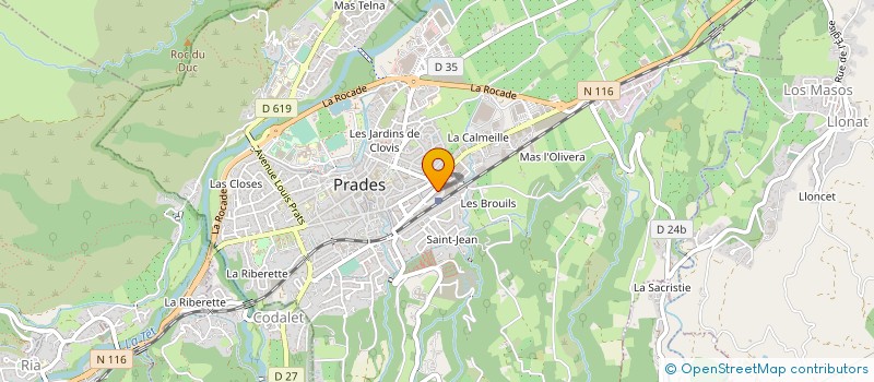 localisation de l'entreprise S.C.M. KINE PLUS à PRADES
