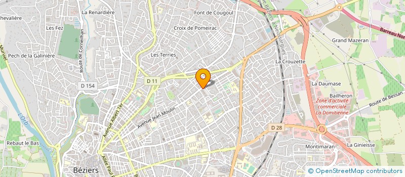 localisation de l'entreprise S.C.M. LEIBY - ANTOINE à BEZIERS