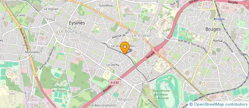 localisation de l'entreprise S.C.M.PENNAFORTE-DE BAZIN  EYSINES