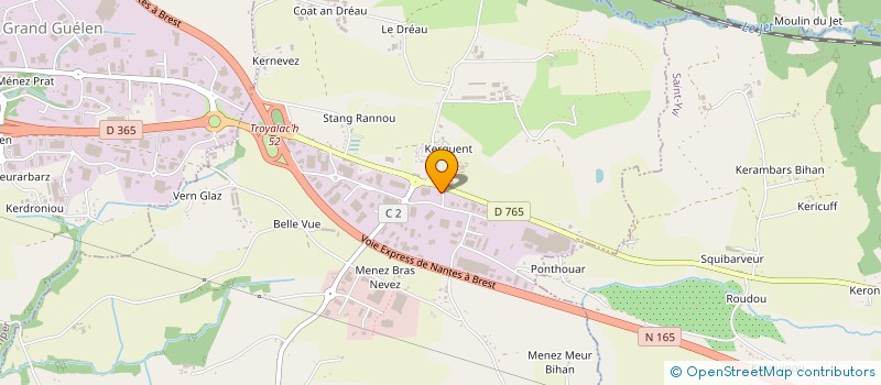 localisation de l'entreprise S.C.O. à SAINT-EVARZEC