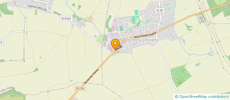 localisation de l'entreprise S.C.O. SANITAIRE CHAUFFAGE OUTILLAGE à CHEVRY-COSSIGNY