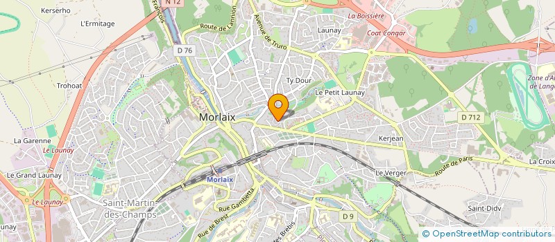 localisation de l'entreprise S.C.P. CABINET INFIRMIER PELLETEUR-JESTIN-MOAL-MERRET  MORLAIX