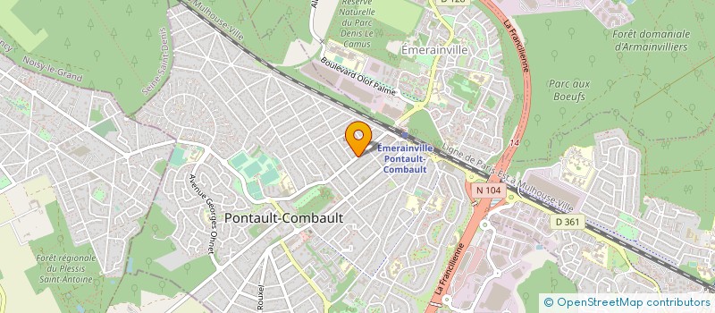 localisation de l'entreprise S.C.P.DE L'ETANG -CHEBROU&ASSOCIES à PONTAULT-COMBAULT