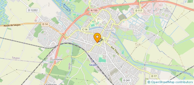 localisation de l'entreprise S.C.P SOCIETE DE CLOISONS ET DE PLAQUISTERIE  SAUJON